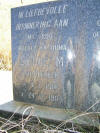Grafsteen van tante Sytjie M. Bouwer geb. Plekker
